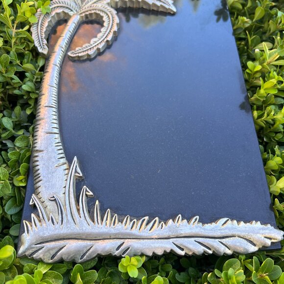 Godinger - Marble Silver Plated Cheese  - Charcuterie Board - Palm Tree - Picture 2 of 9